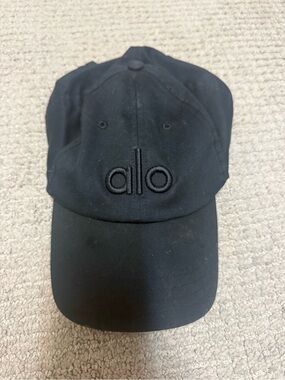 ALO Yoga Black Logo Baseball Cap